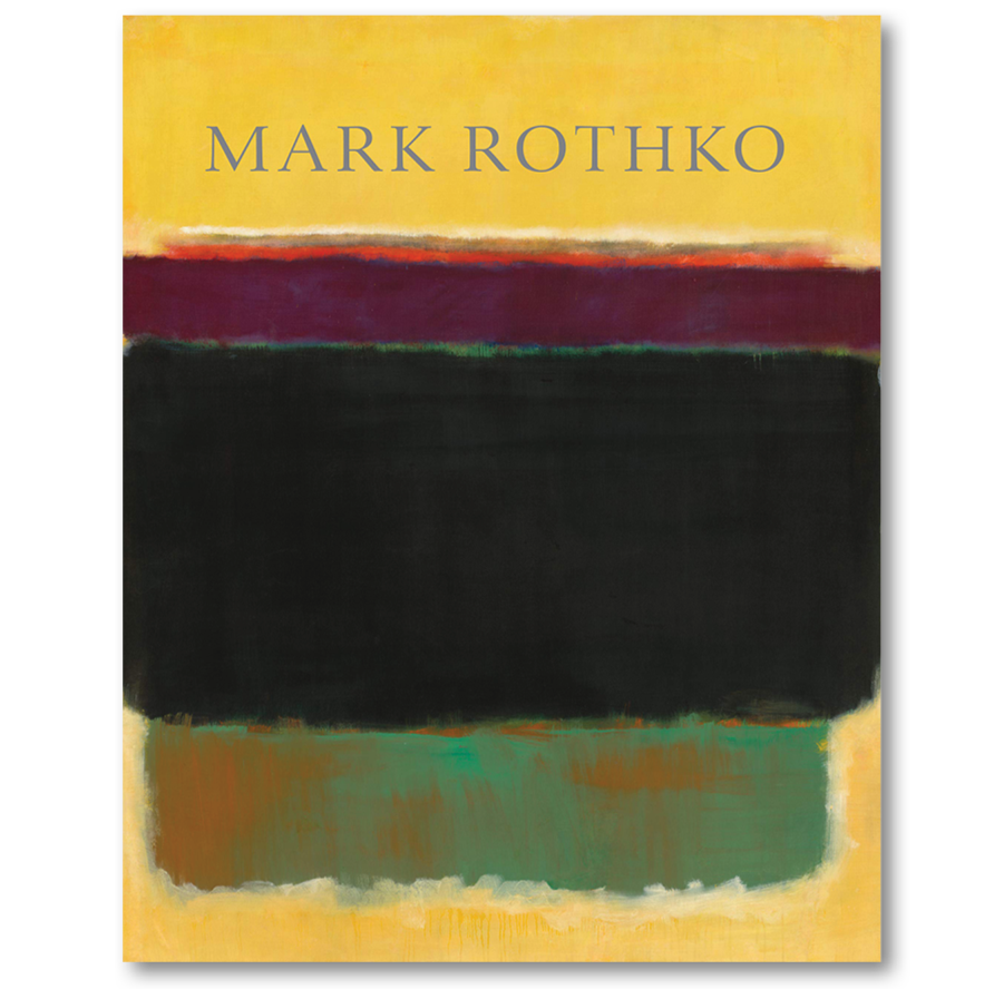 Book cover for "Mark Rothko" featuring abstract color blocks in yellow, red, green, and black.