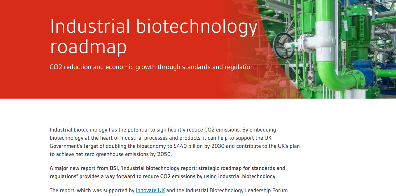 New roadmap sets out how to reduce CO2 emissions using Industrial Biotechnology