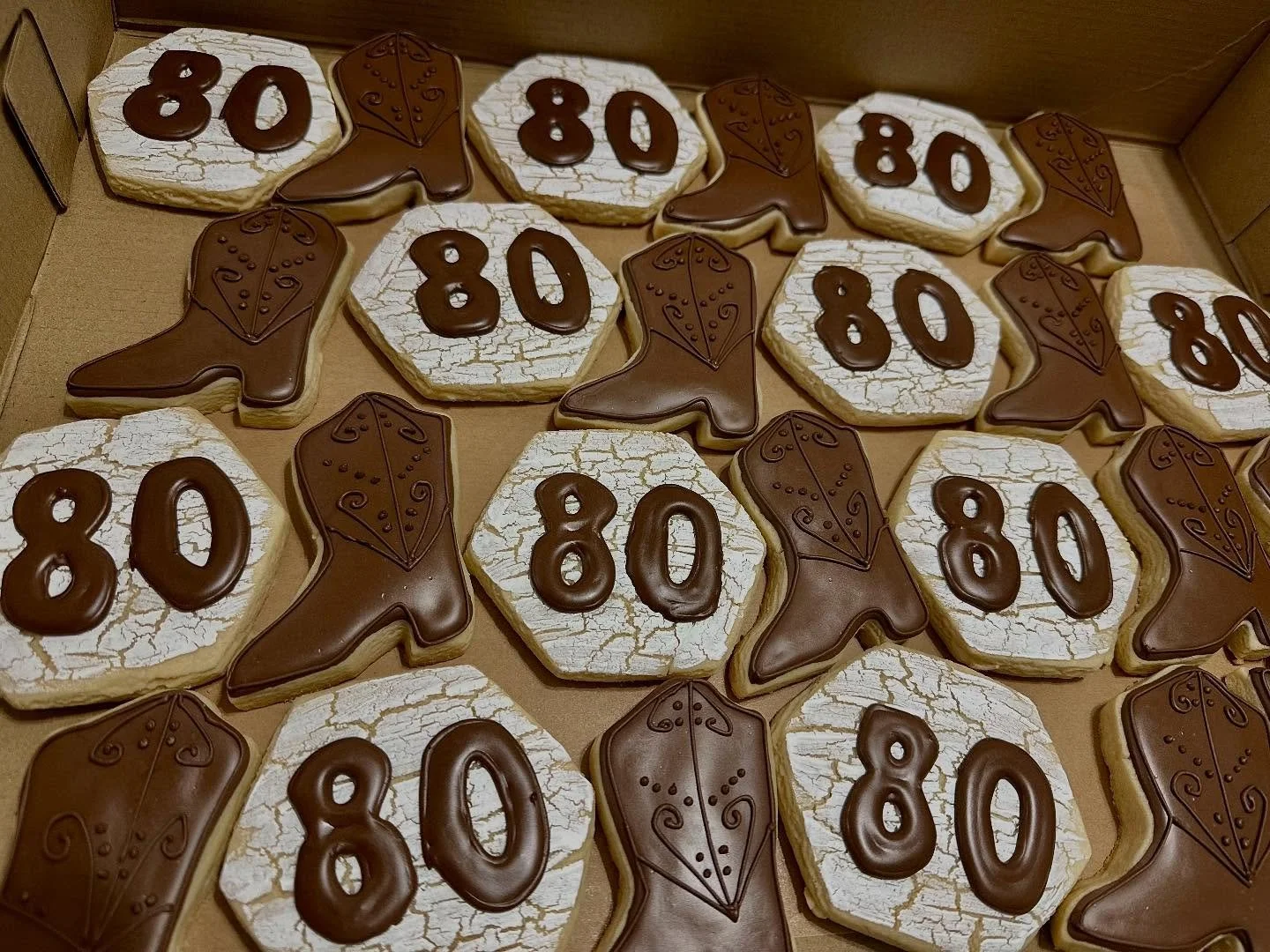 80th Birthday cookies