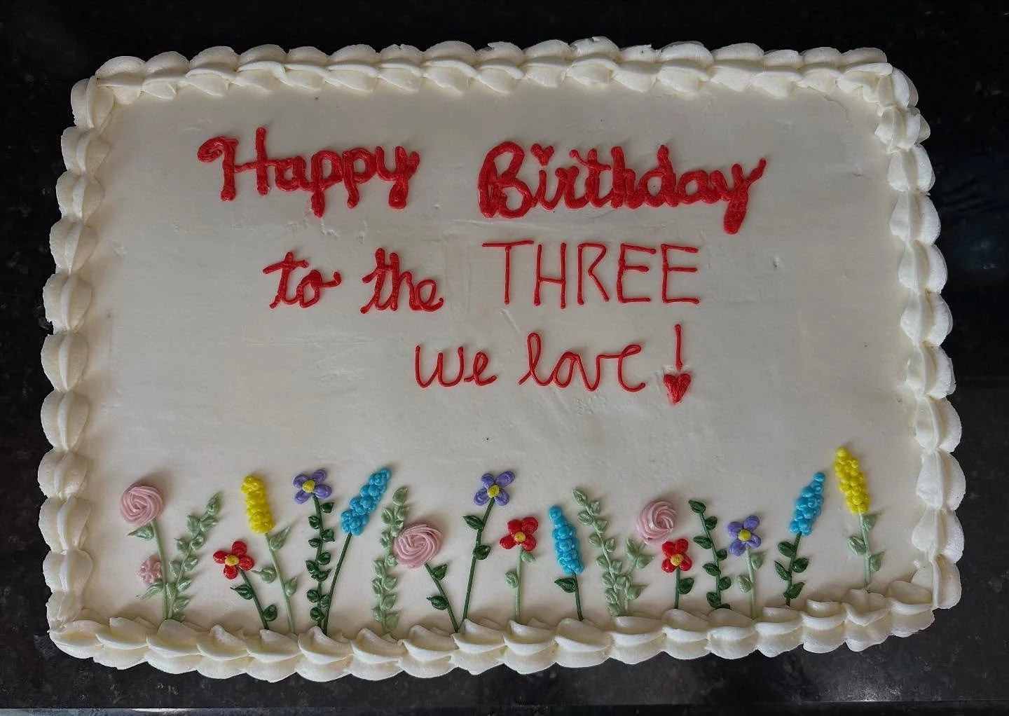 Double layer sheet cake