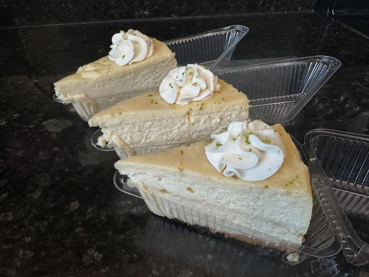 Key Lime Cheesecake &ndash; Creamy Philadelphia&reg; cream cheese blended with fresh key lime, set on a graham cracker crust, topped with homemade Cool Whip and finished with a sprinkle of lime zest.