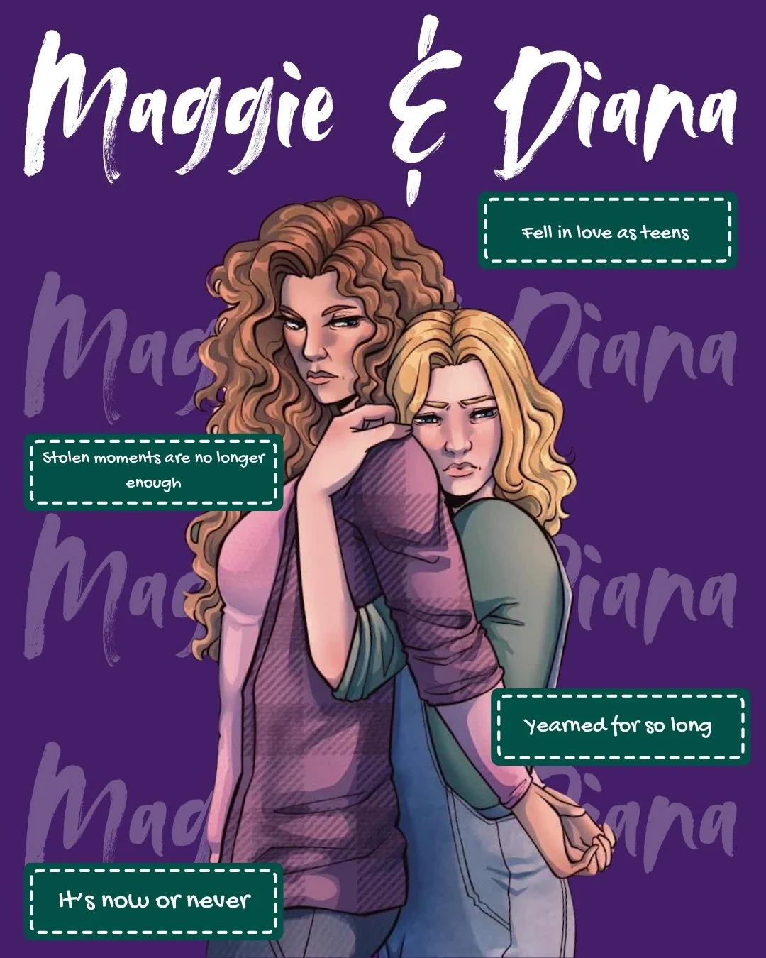 Can&rsquo;t believe we are less than 3 weeks away from these two meeting the world! Have you preordered your copy yet? 👀🤭 🫶🏾
.
Art credits: @femkeneriart @honey_pot_arts 
.
.
#sapphicbooks #sapphicromancebooks #queerromancebooks #wlwbooks #sapphi