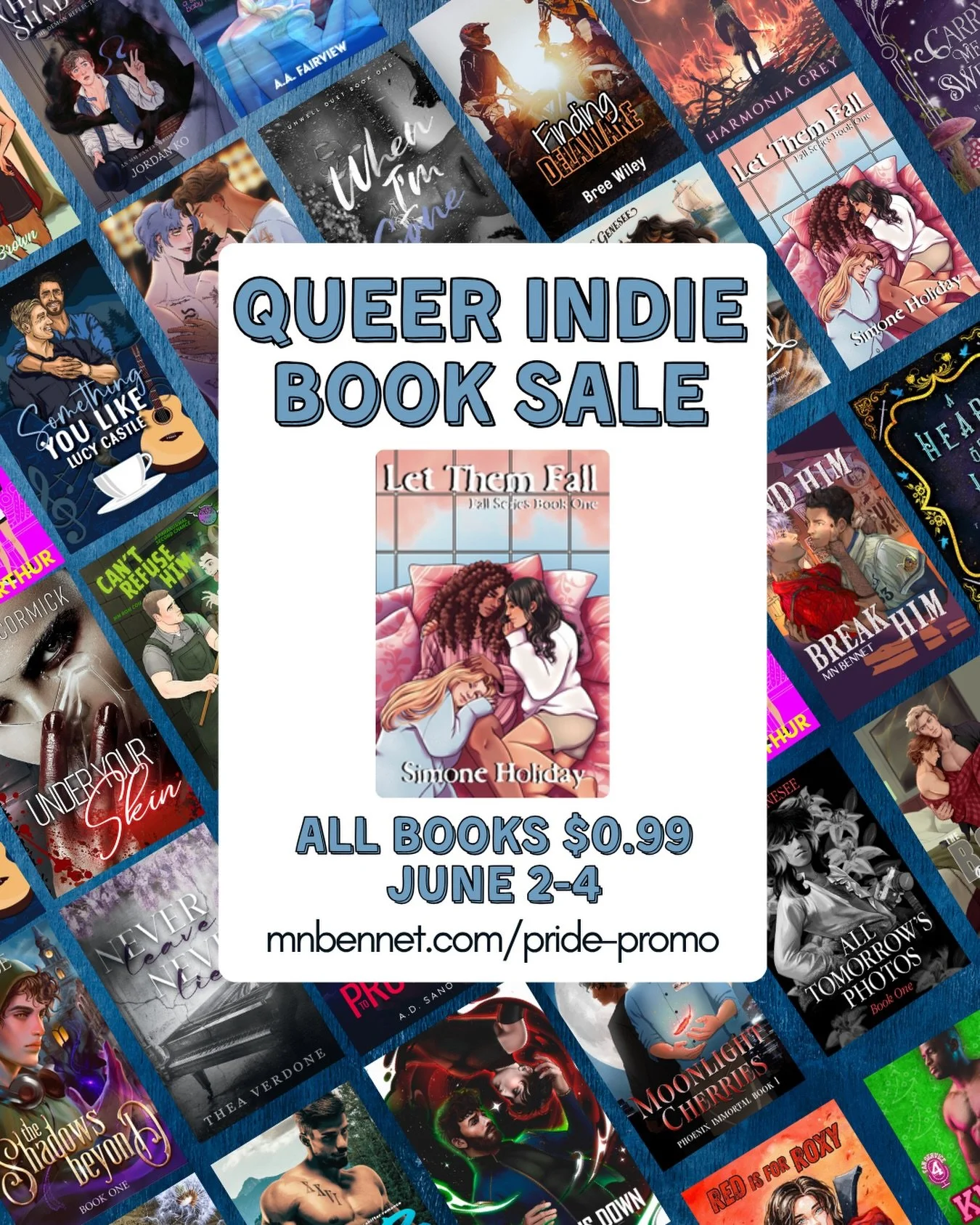 It&rsquo;s that time again! Let Them Fall and some amazing additional titles are JUST $.099! Link in bio!
HAPPY PRIDE 🏳️&zwj;🌈🏳️&zwj;⚧️💪🏾
.
.
#sapphicbooks #sapphicromance #wlwbooks #queerromancebooks