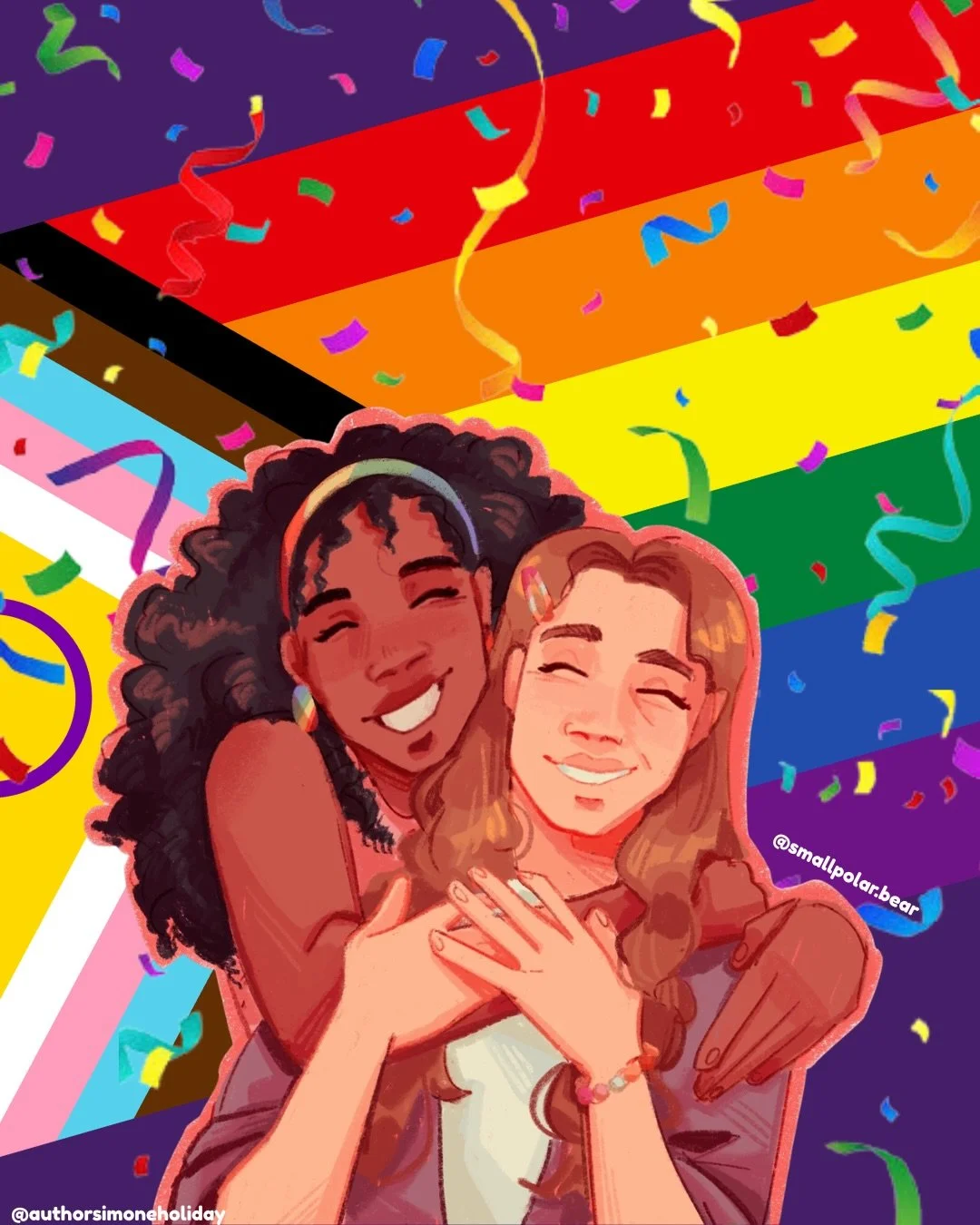 Happy Pride! I love this original artwork by @smallpolar.bear of Maya taking Maggie to her first pride, a VERY special one 🥹. You can find out more about why in Falling Forward! Out June 15th! Special preorder price available!!! Happy Pride! 🏳️&zwj