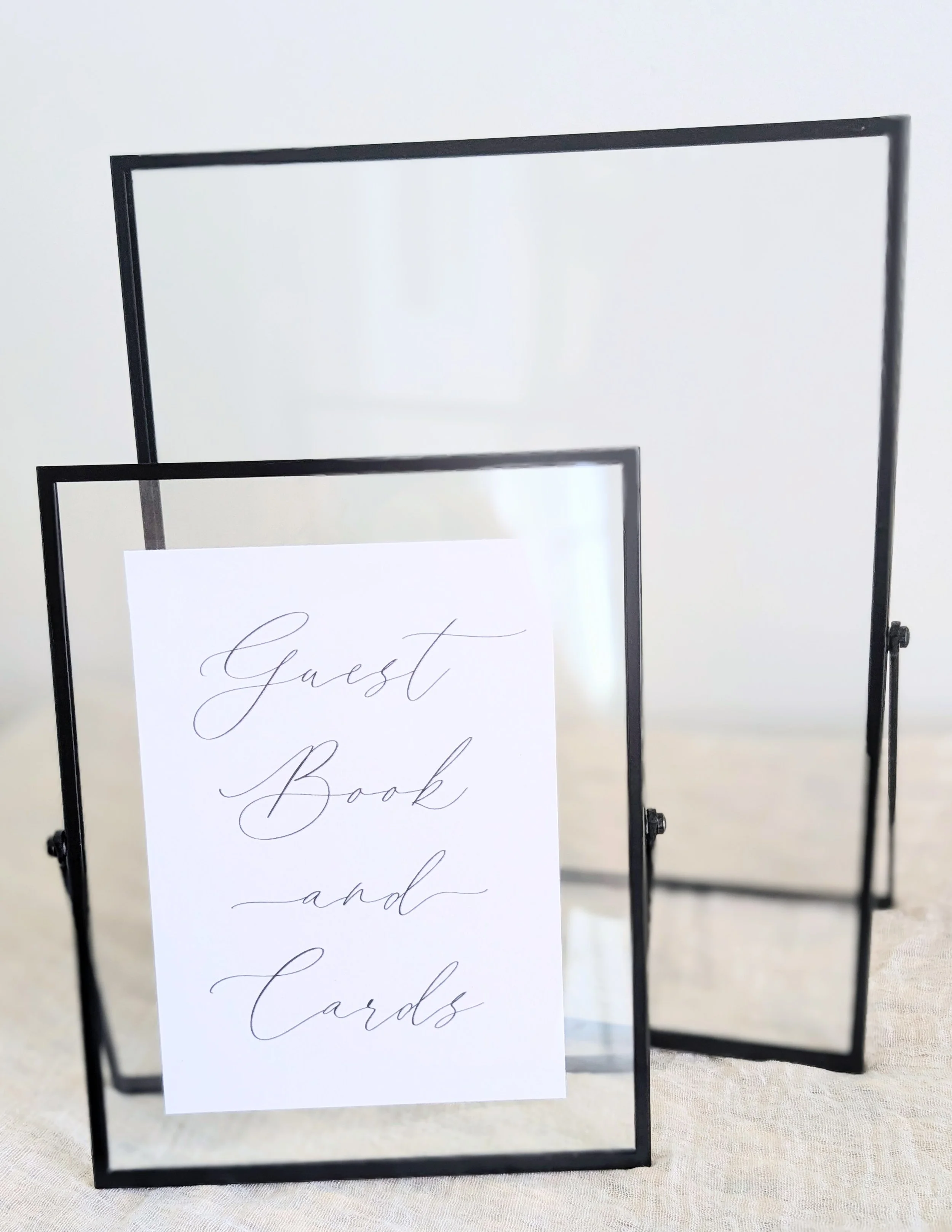 Premium black and glass frame