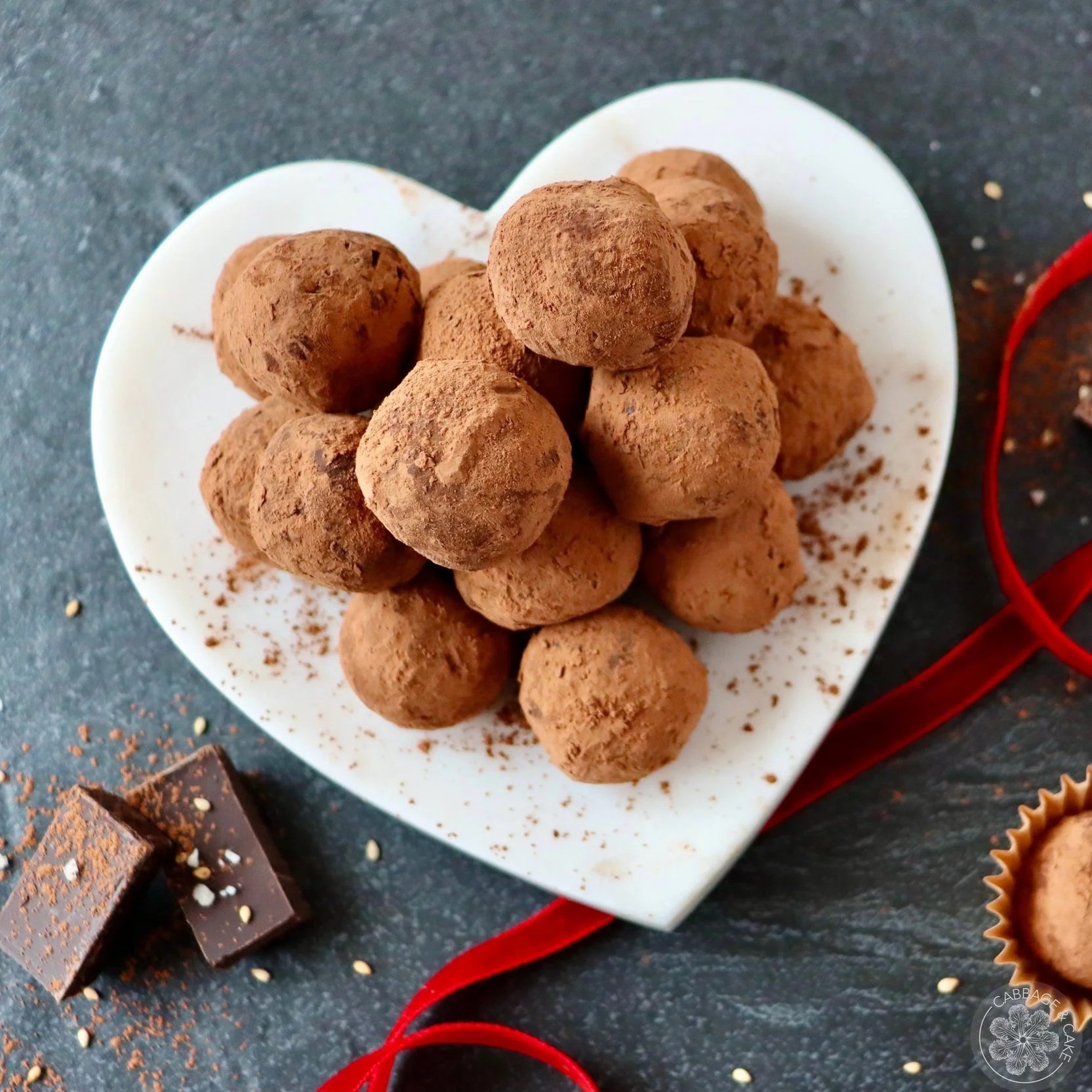DARK CHOCOLATE TAHINI TRUFFLES RECIPE