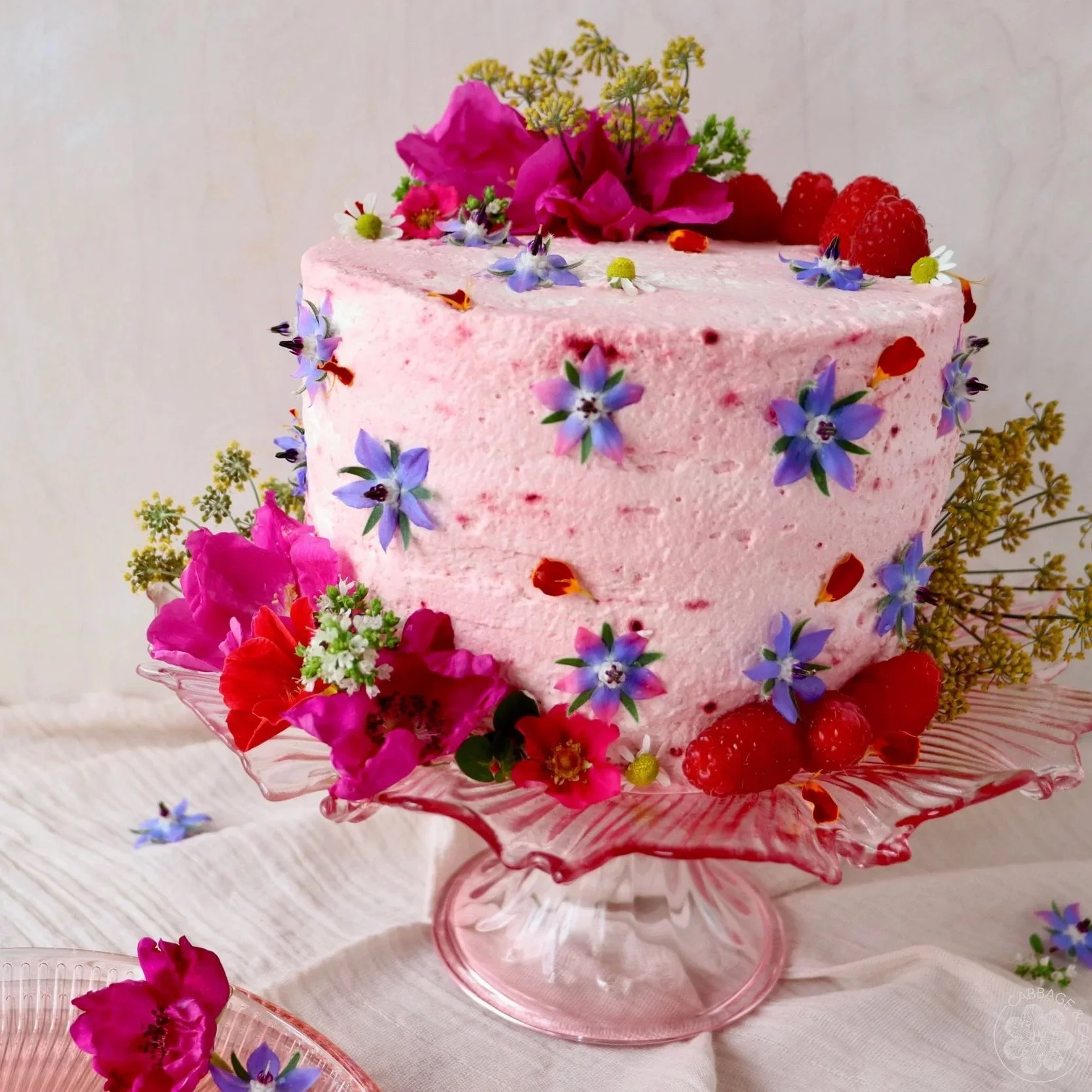WHIMSICAL RASPBERRY CREAM CAKE RECIPE