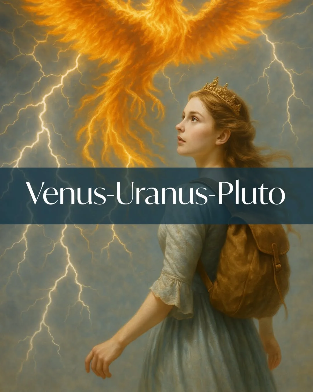 Venus concludes her journey with a trine from two potent allies: Uranus and Pluto. Uranus brings sudden insight and awakening to help throw off the fog of Neptune while Pluto brings depth and power. Together they help Venus shed her old skin and disc