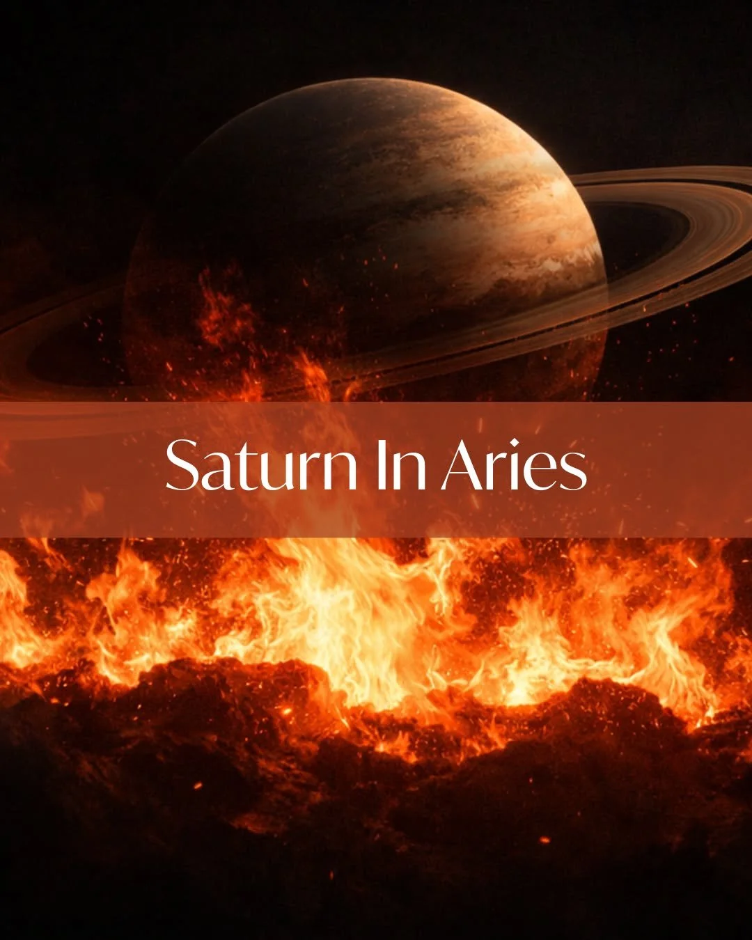 🔥 Saturn Enters Aries

Final Ingress &middot; A 3-Year Chapter Begins

This is Saturn&rsquo;s second and final ingress into Aries.

Over the next three years, Saturn reshapes how we initiate, lead, and assert ourselves. Aries wants speed and indepen