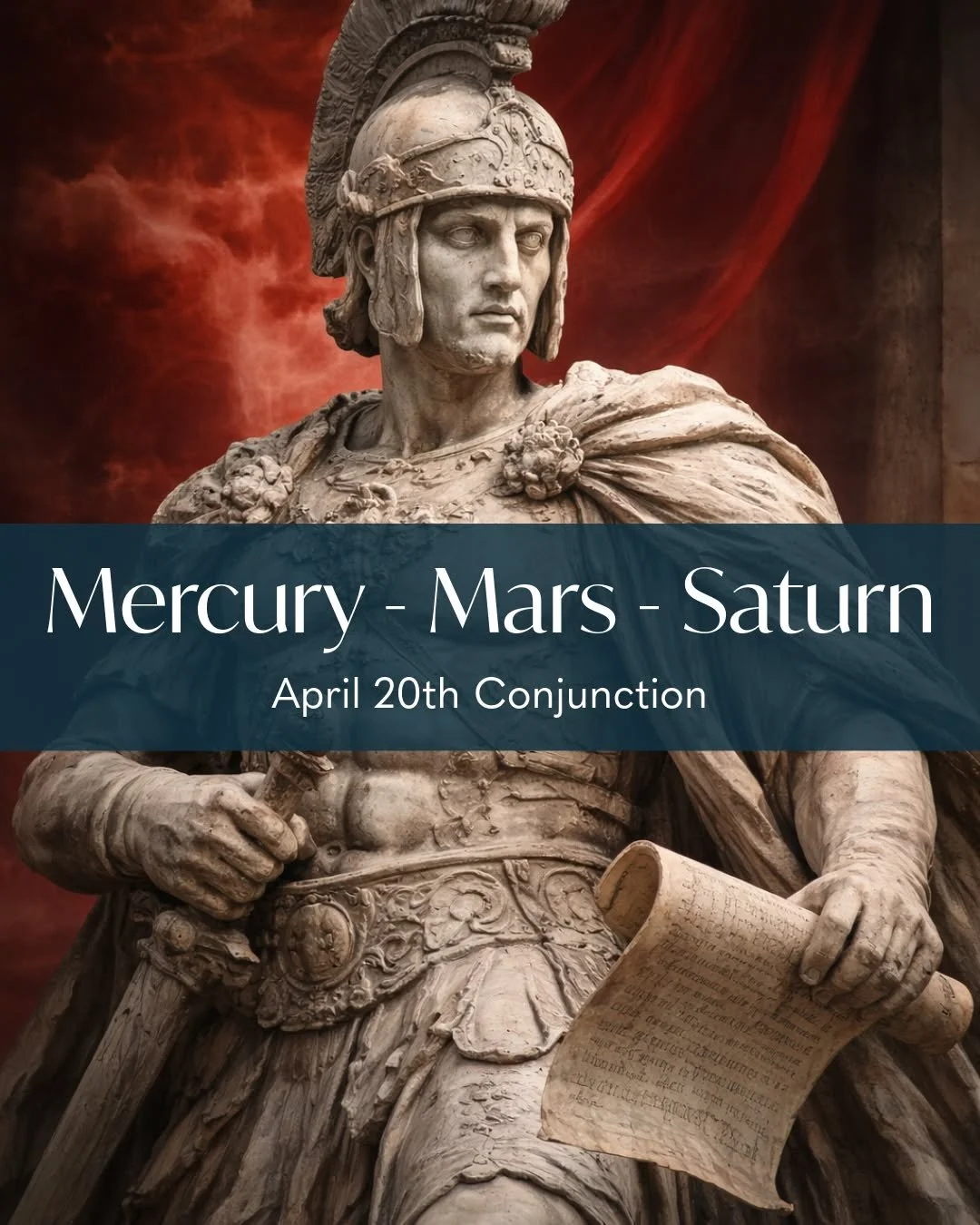 Mercury &bull; Mars &bull; Saturn Conjunction in Aries &mdash; April 20

Think it. Say it. Do it. Commit.

April 20 brings a powerful conjunction in Aries:
Mercury + Mars + Saturn all meeting in the same sign.

This is not a soft transit.
This is men