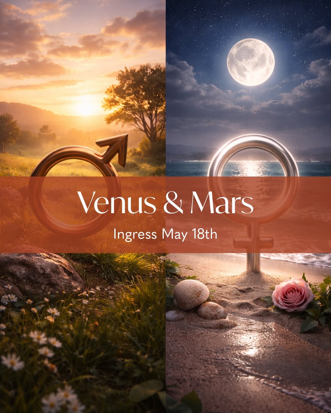 May 18: Double Ingress Day! 

Today brings a shift in both action and attachment as Mars enters Taurus and Venus enters Cancer. Both planets move into signs where they slow down, deepen, and become more intentional.

Mars in Taurus
Mars leaves the ur