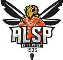 Logo avec une abeille portant un maillot de hockey orange, avec le texte 'ALSP Saint-Priest 1935'.