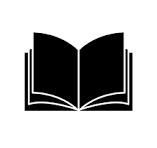 Livre ouvert en noir et blanc