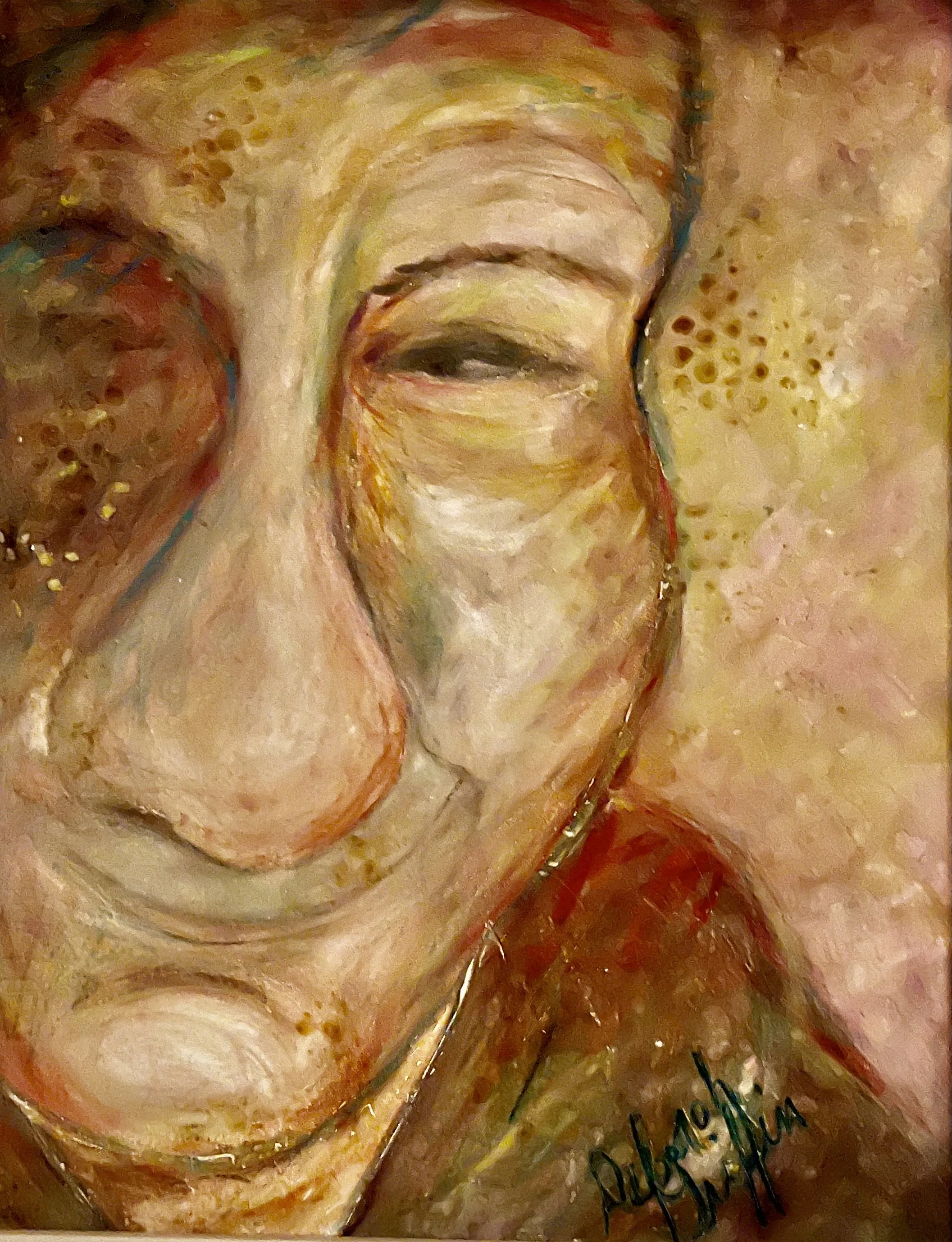  "Ron, Up Close and Personal"  
 Paintings  
Dyes, paint and crayon on pigmented venetian plaster