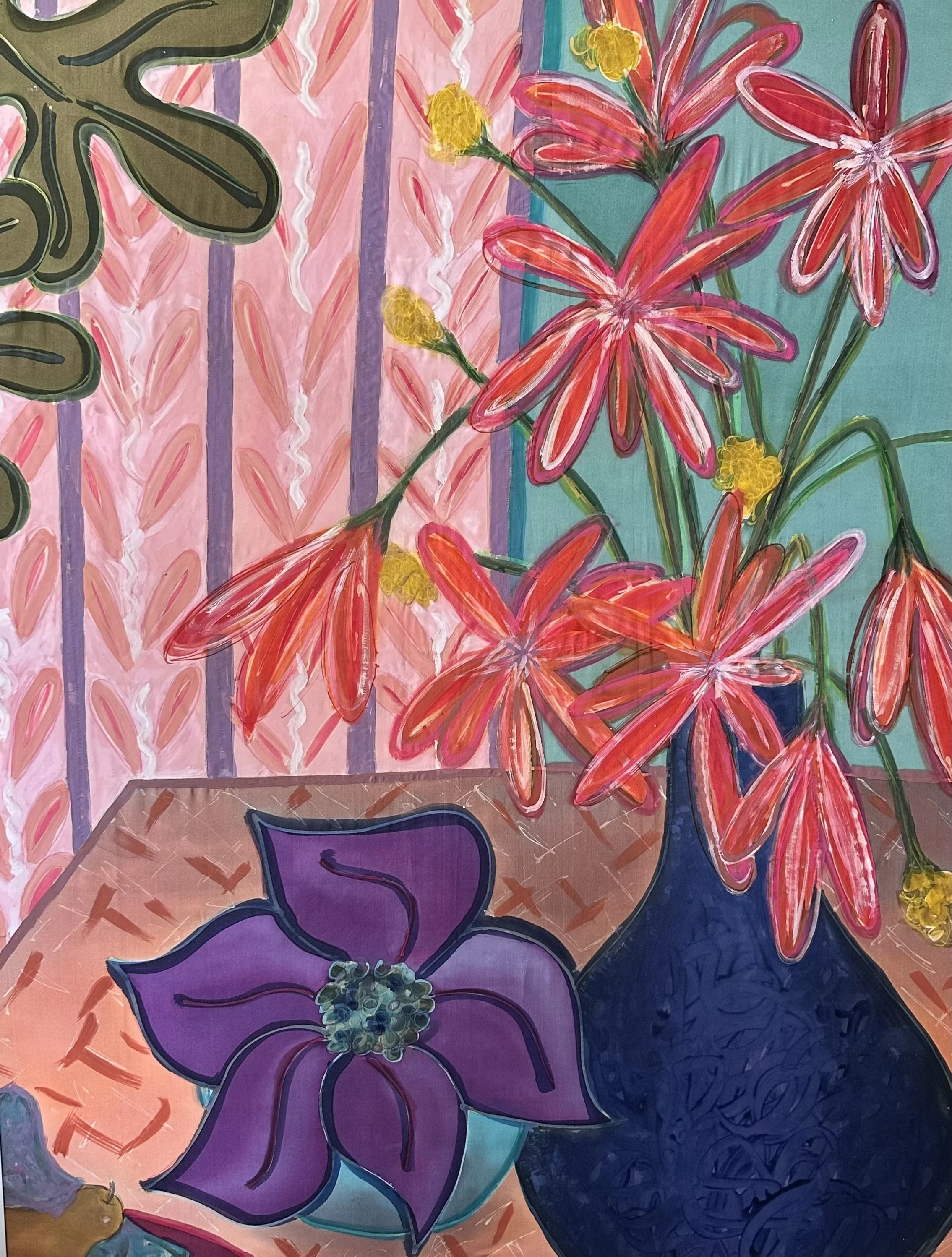  "Matissimo"  
 Fiber  
Dyes and gutta resist on silk