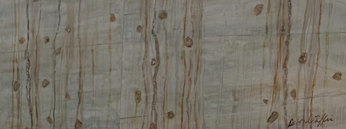  "Vice President One"  
 Paintings  
Dyes, oxidized copper and leafing on venetian plaster