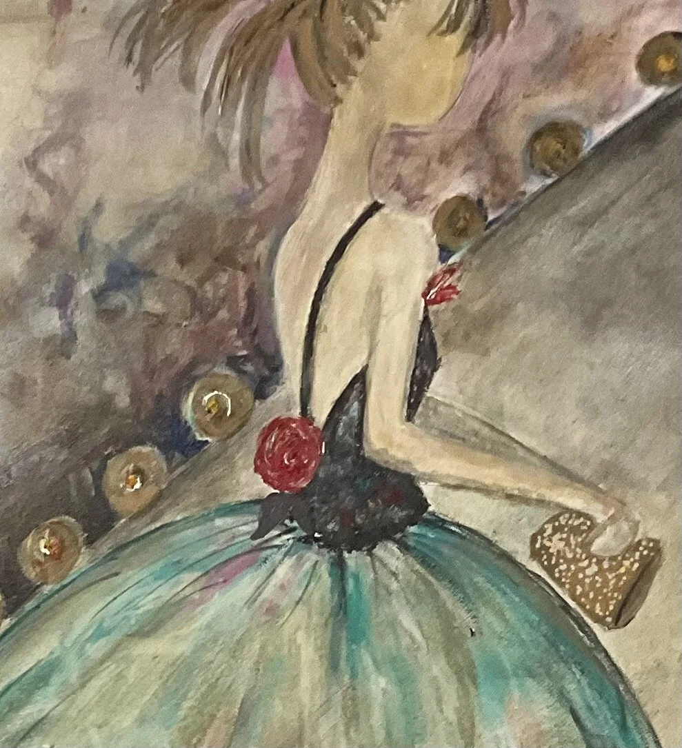  "Runway Girl with a Ponytail"  
 Paintings  
Acrylics and oils