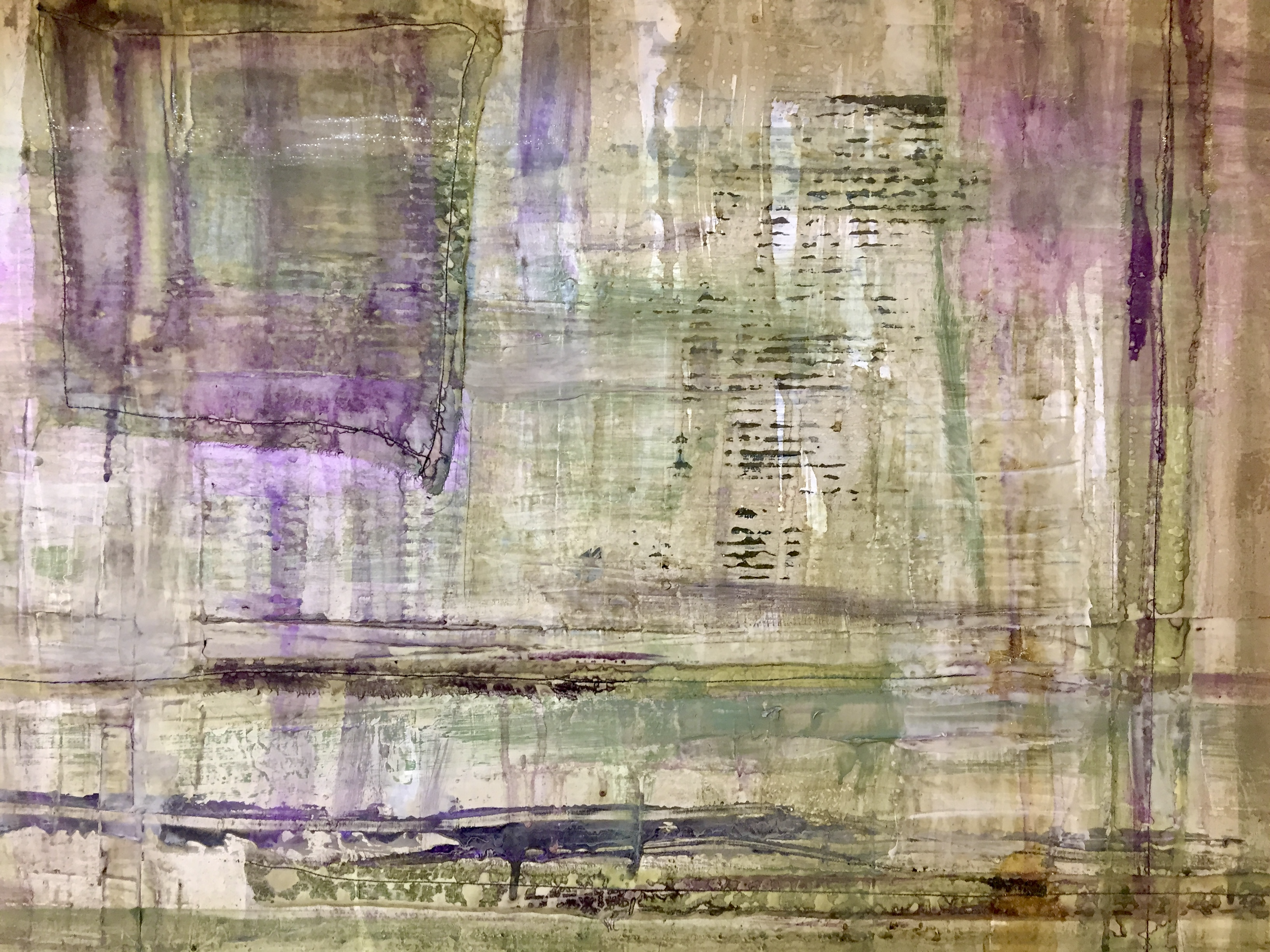  "Peas and Grapes"  
 Paintings  
Mixed media