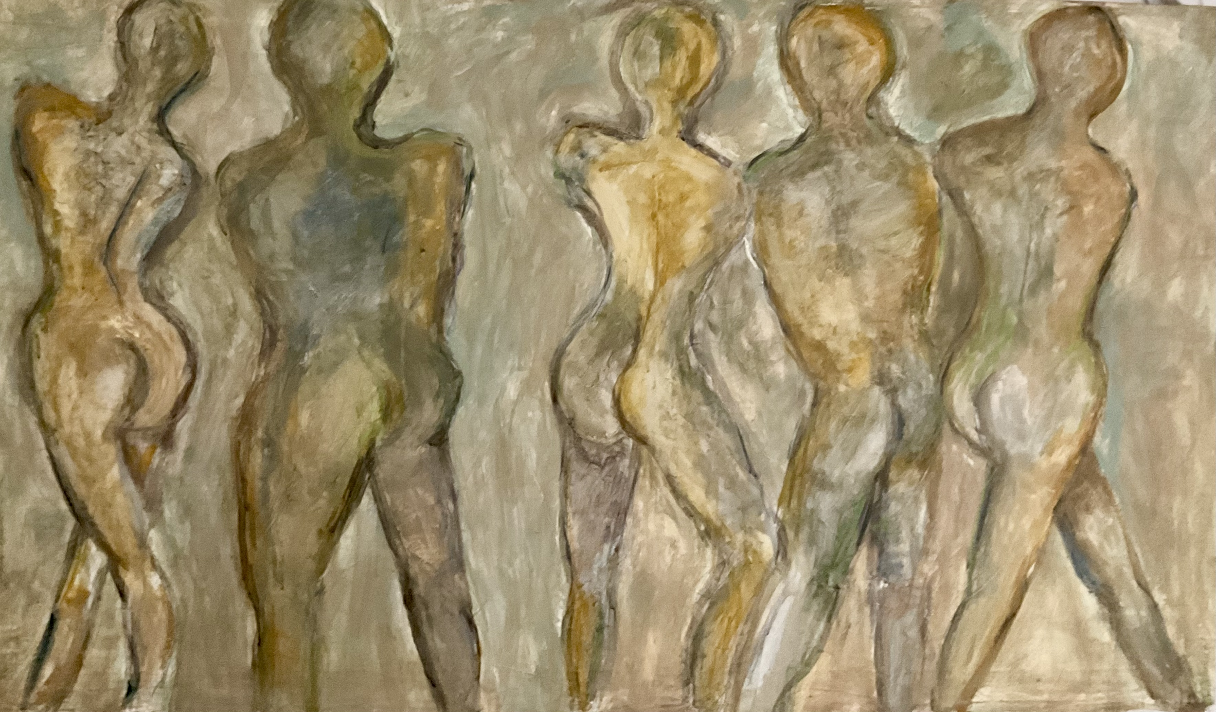  "Hims and Hers Nude"  
 Paintings  
Oils, acrylics and crayon