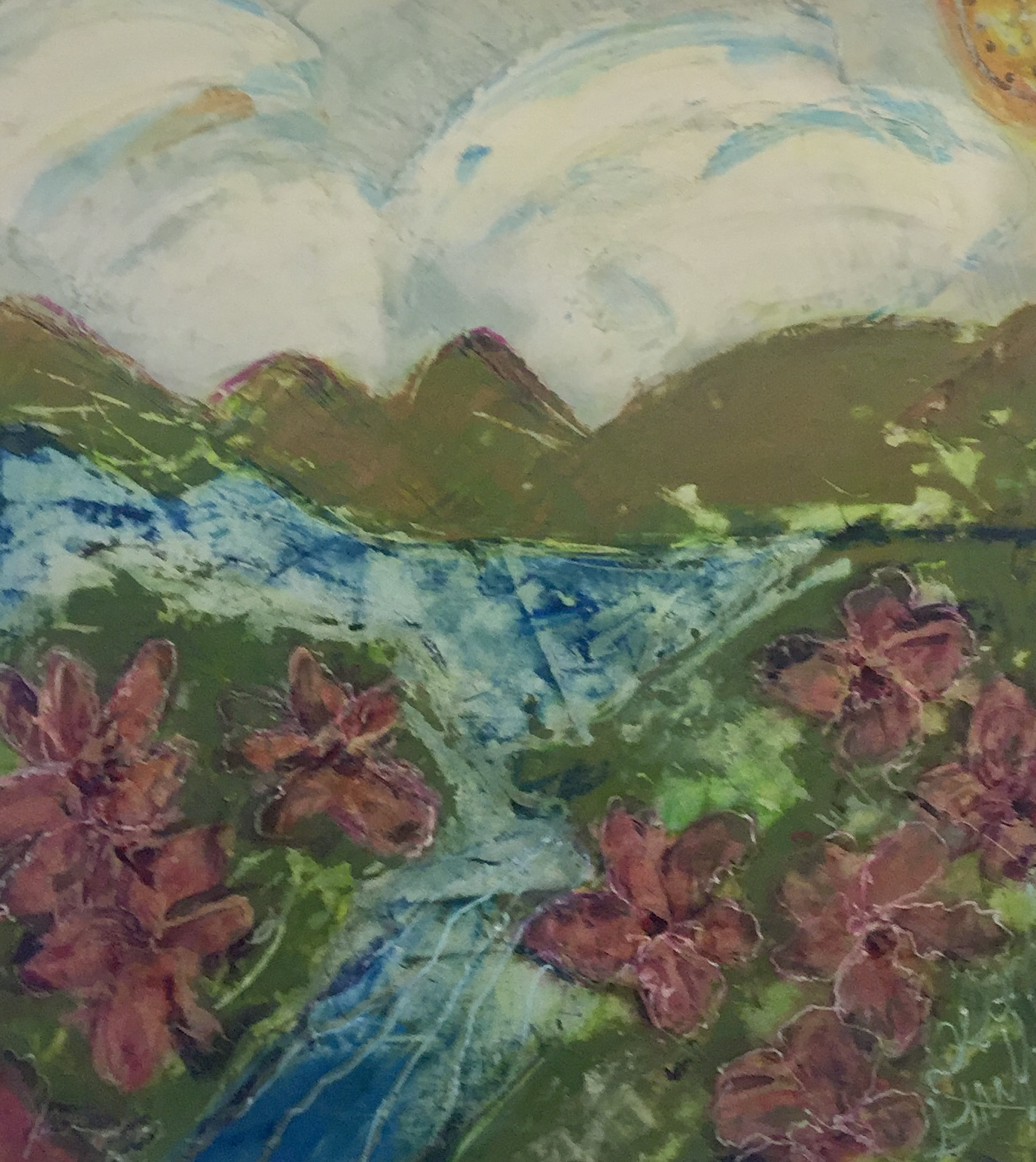  "Hibiscus Landscape"  
 Paintings  
Pigmented venetian plaster and inks