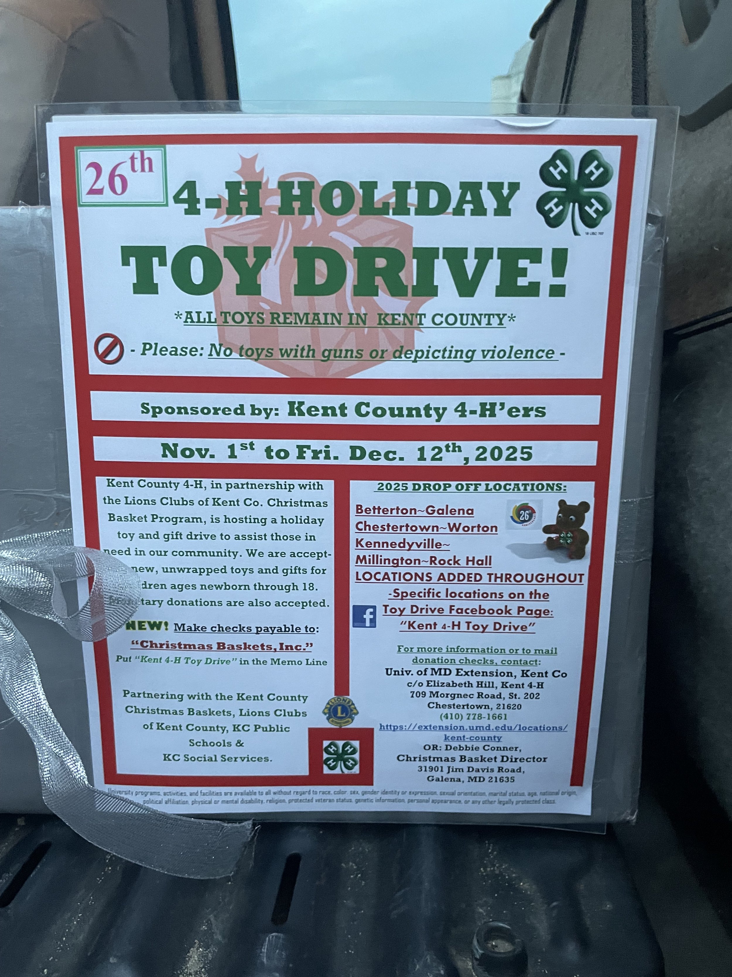 Kent County 4-H Toy Drive