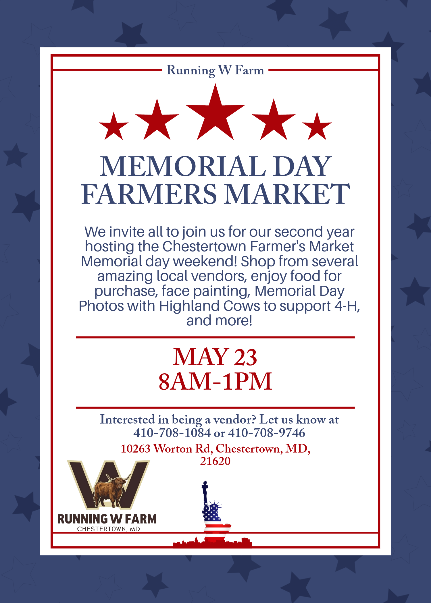 Red, White, and MOO Memorial Day Weekend Market