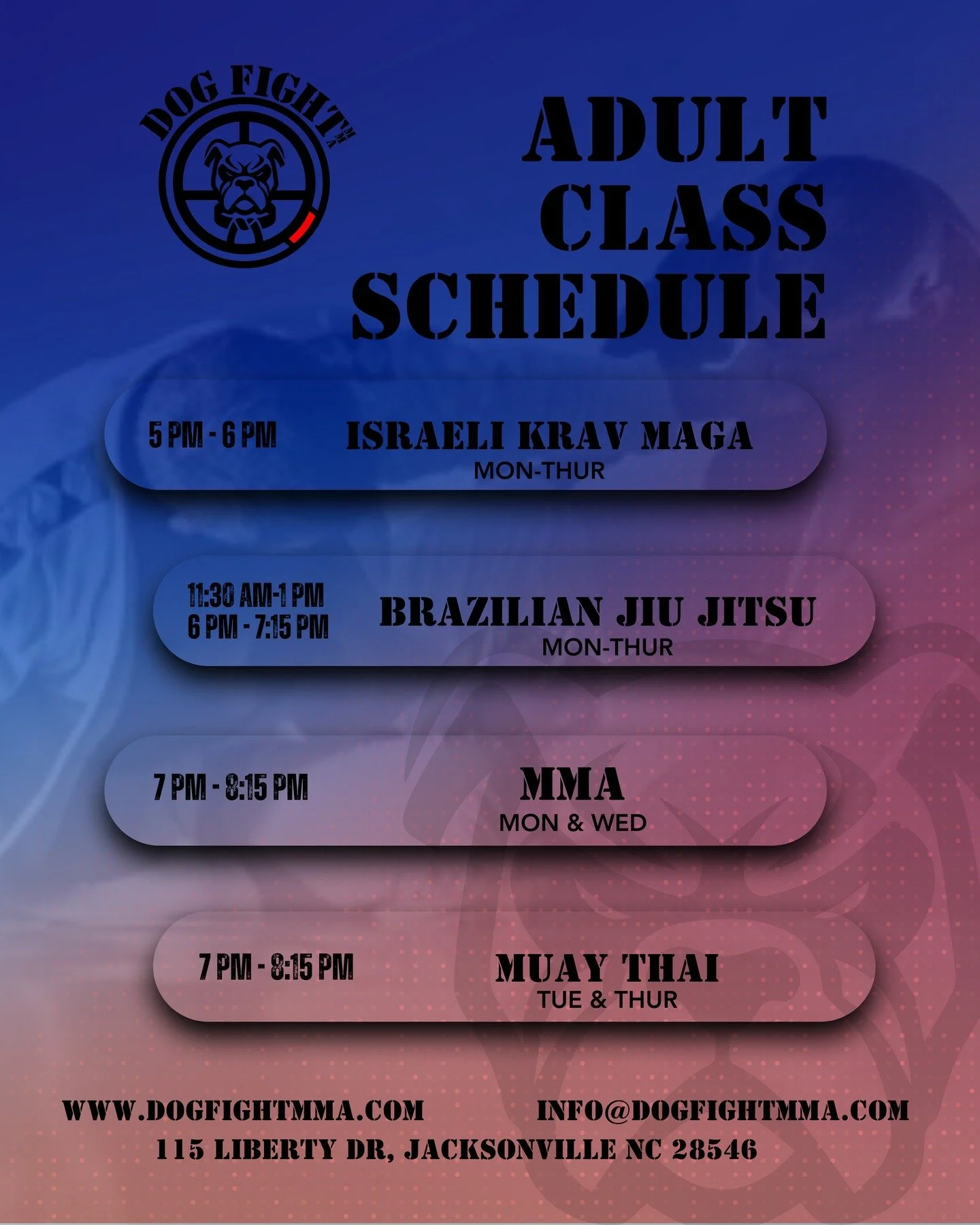 Join us, and try one of our classes that run every week, Monday through Thursday on a 7-day trial period. 😊We offer a range of dynamic sessions designed to fit busy schedules and diverse fitness goals. Take advantage of this risk-free opportunity to