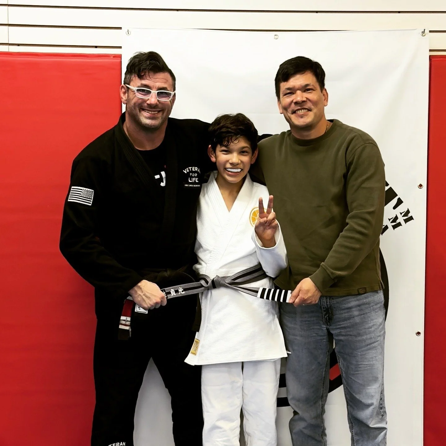 Congratulations, to this incredible young man Hiroshi Fry on his promotion to grey and black belt. We have seen you grow on the tournament circuit, and this promotion is well deserved!