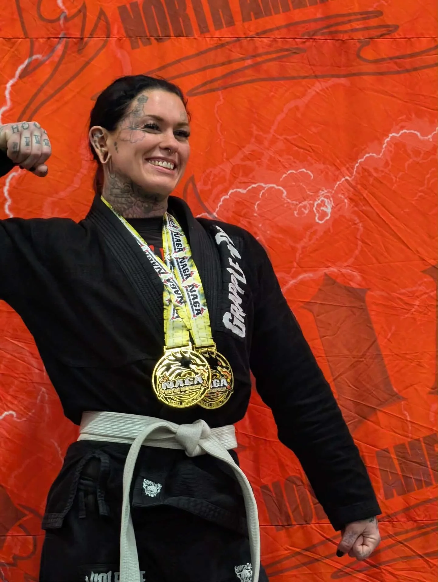 We&rsquo;re so proud of you @melissa.lifts.heavy  and thank you for representing DOG FIGHT MMA at the NAGA tournament in Charlotte, NC TODAY!! You kicked butt 💪🏽💪🏽