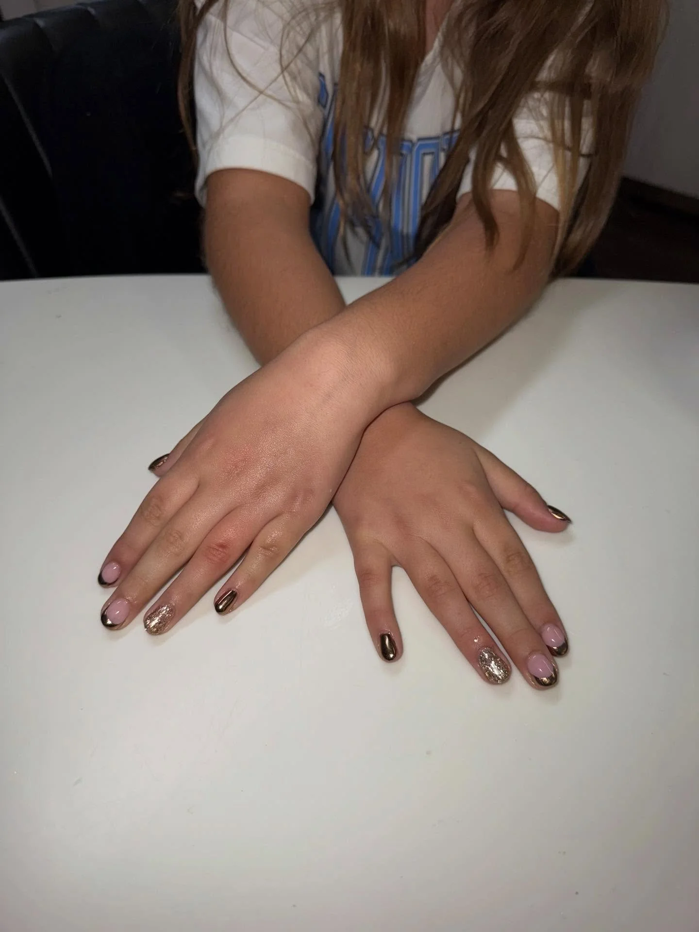 Carter came back in for her second structure gel set 🥰

She loved the french tips so much she had to incorporate them again! 

#girlmom #youthmom #momlife #salon #salonowner #nails #nailsnailsnails #nailinspo