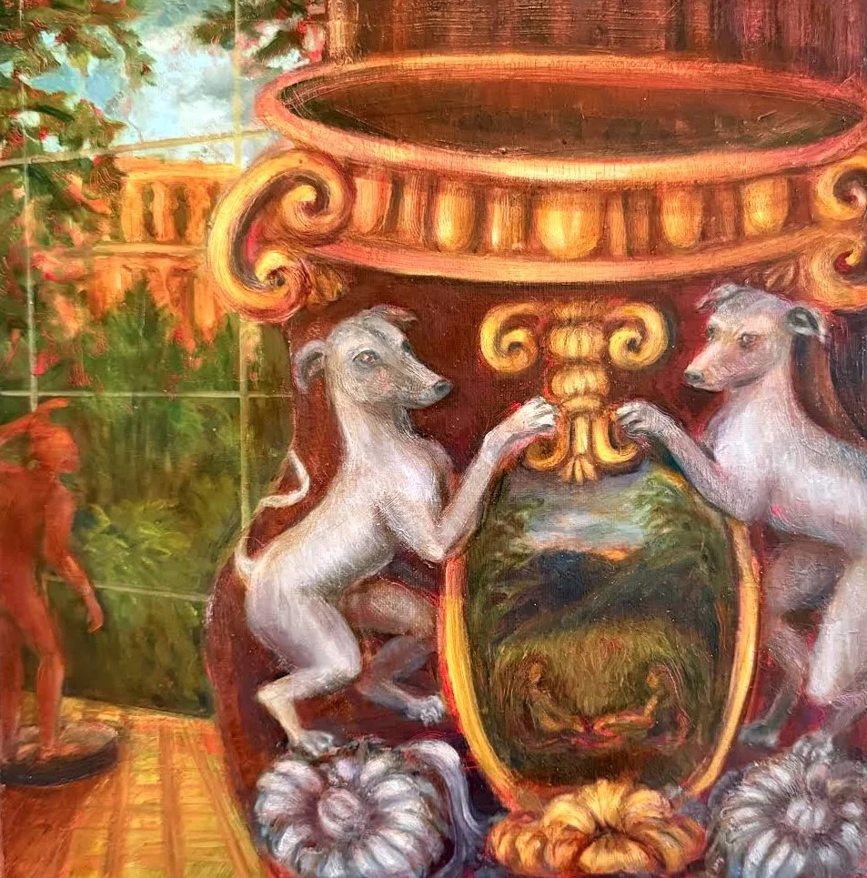 Seeking Admission, oil on canvas, 2026, 12 x 12