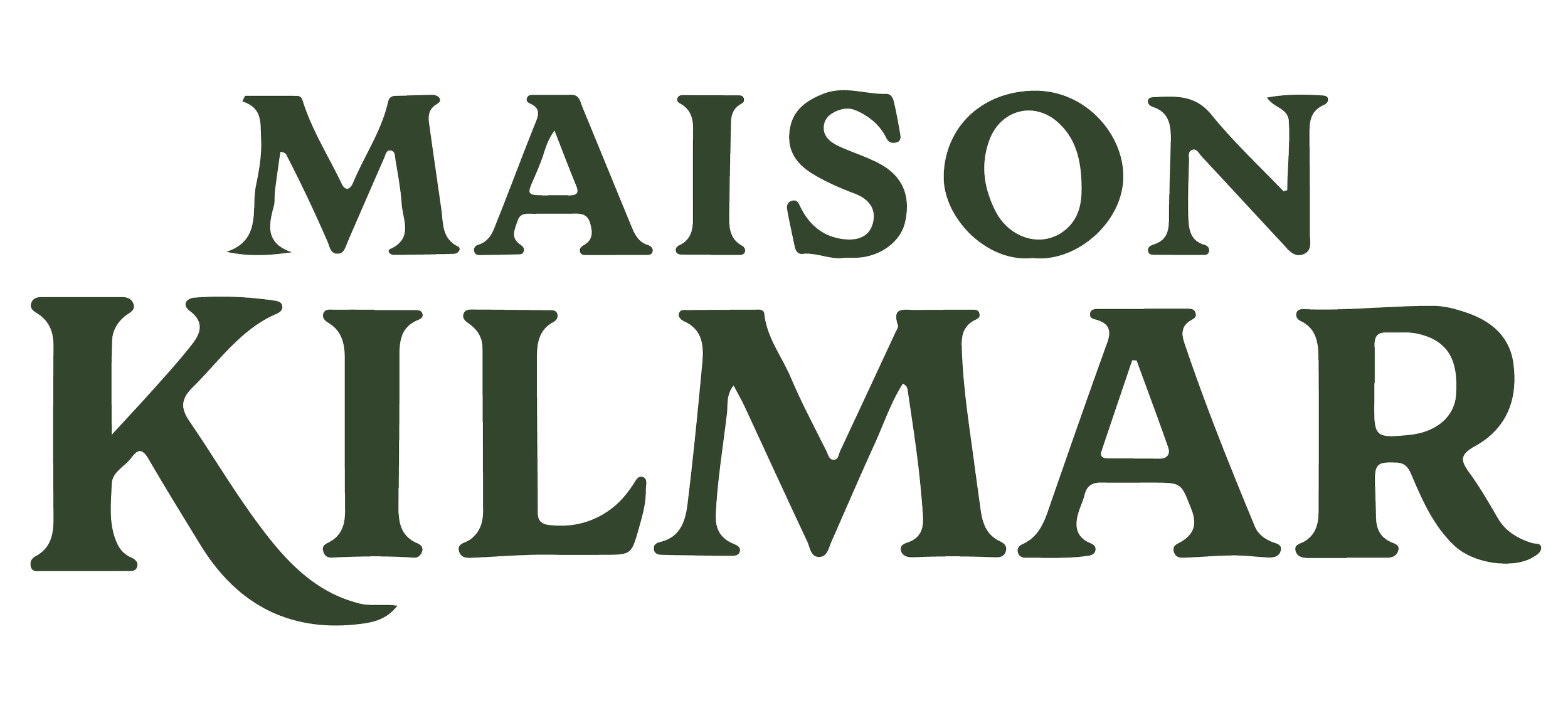 Green text that reads 'Maison Kilmár'