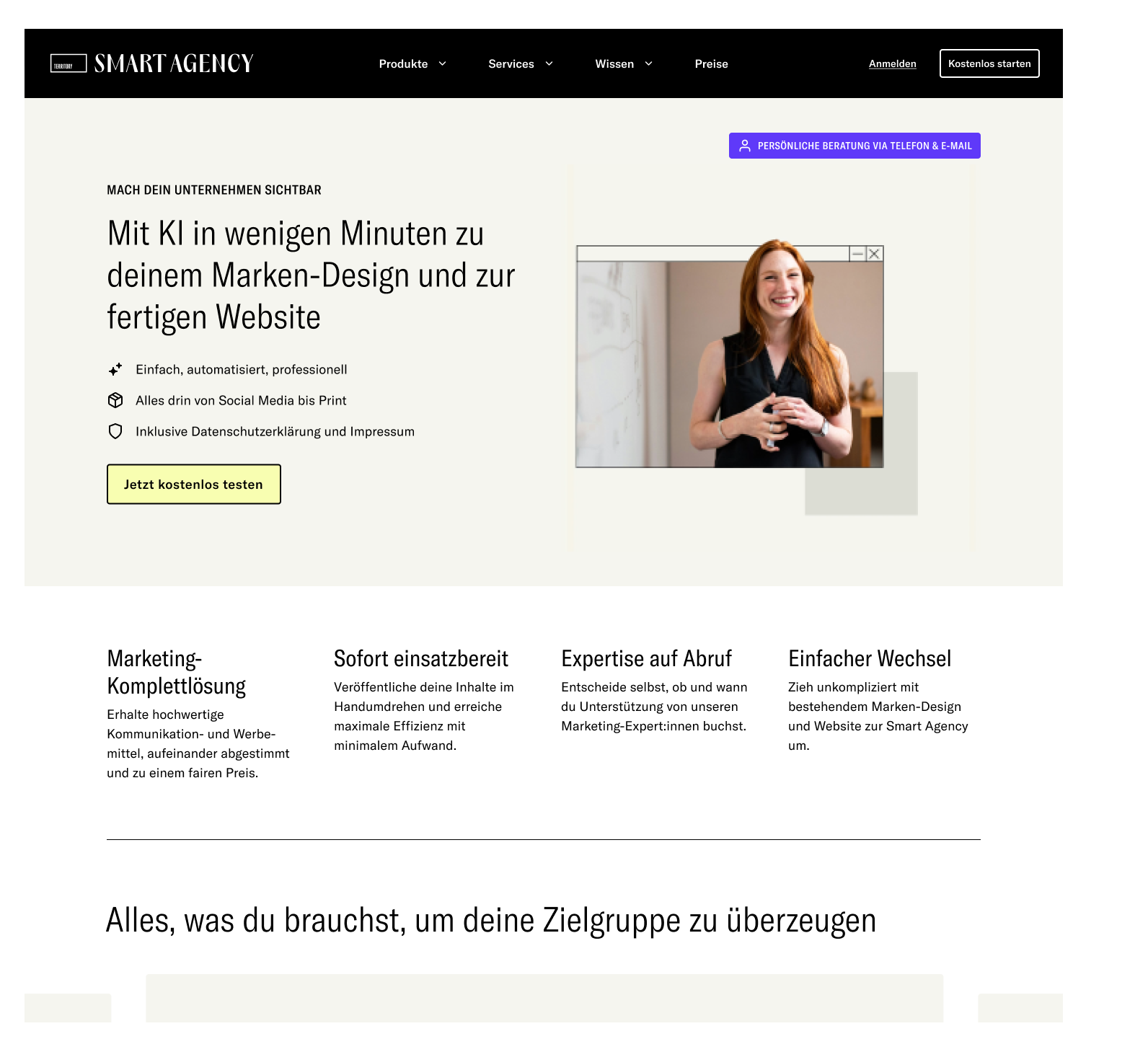 Smart Agency homepage