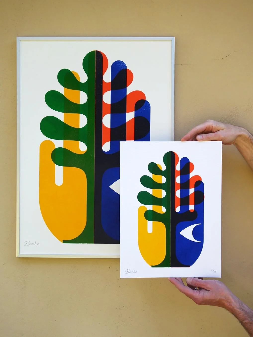 Estampe Main Fougère, Multi