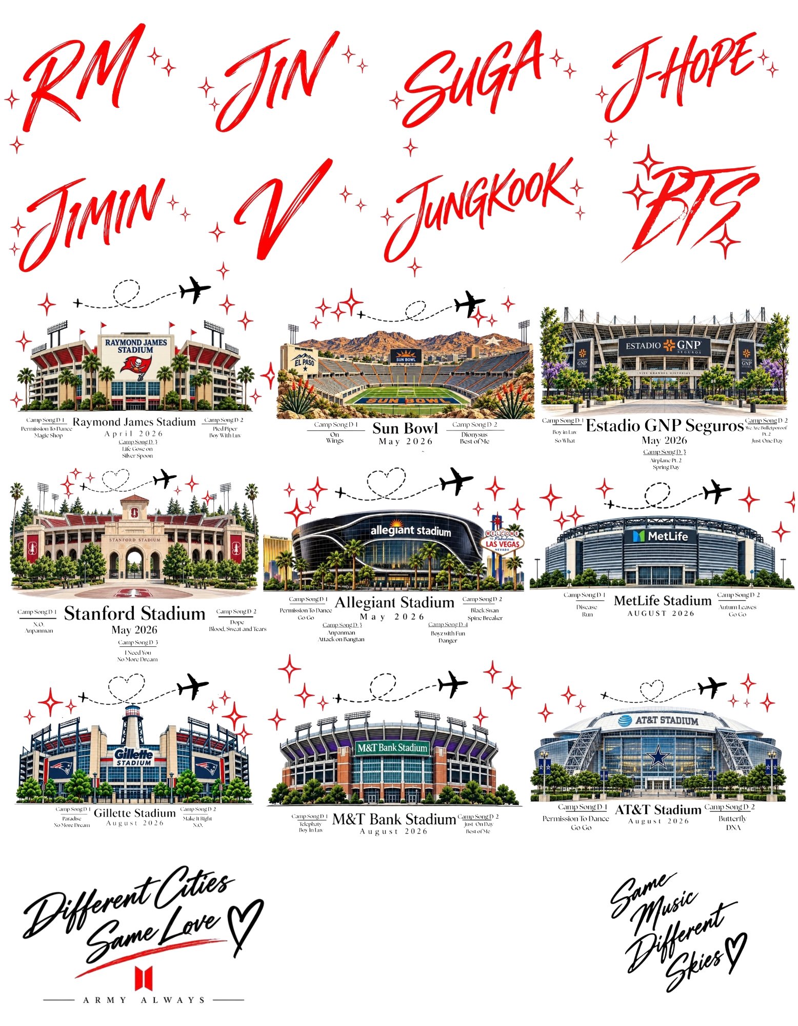 Camp Arirang 9 Stadium(s) All Member(s)