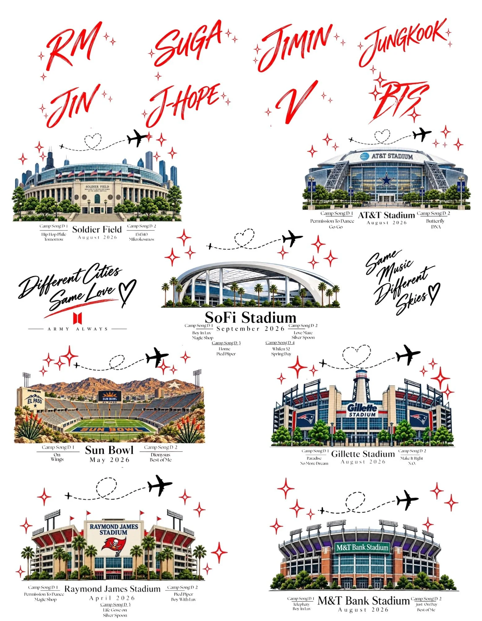 Camp Arirang 7 Stadium(s) All Member(s)