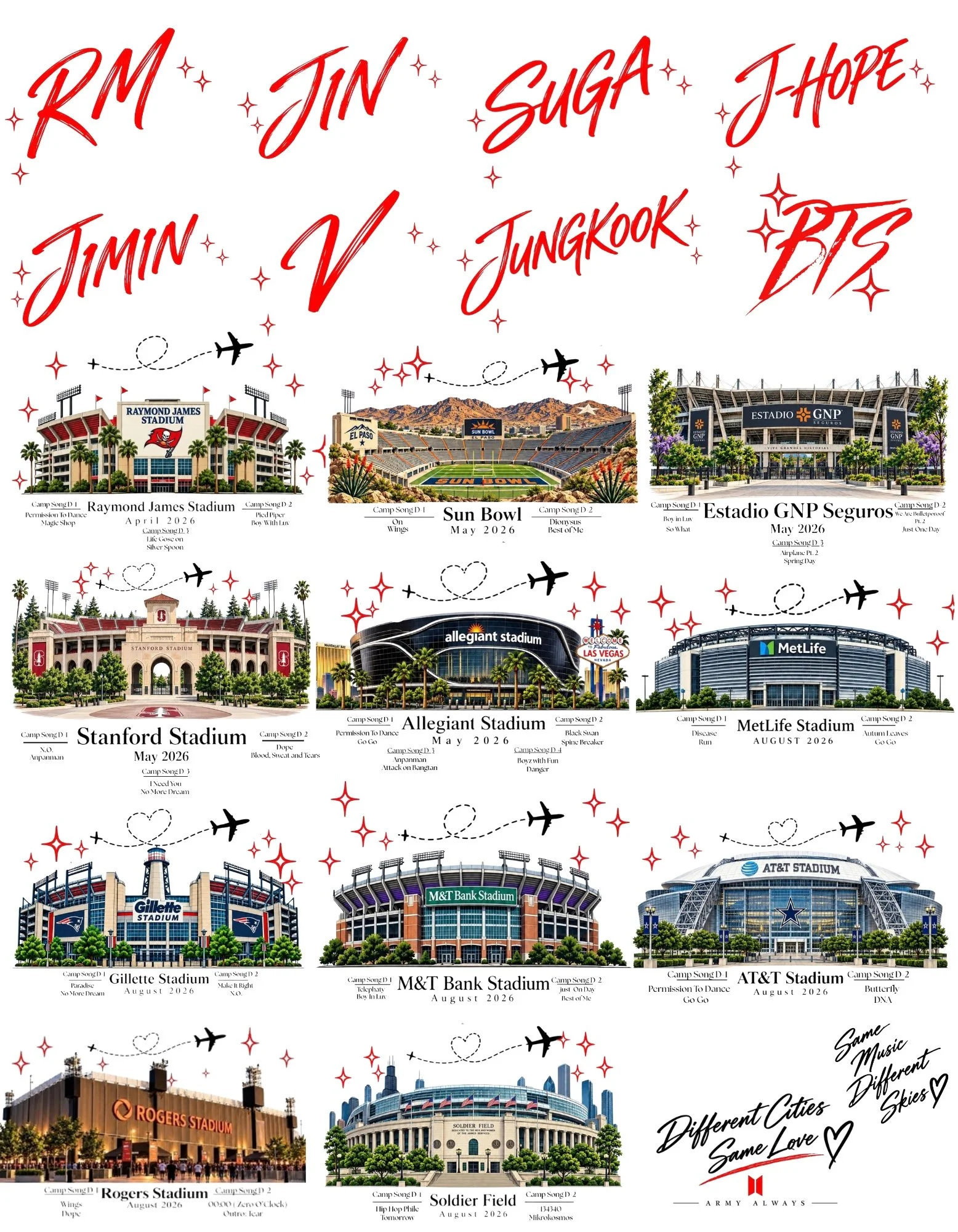 Camp Arirang 11 Stadium(s) All Member(s)