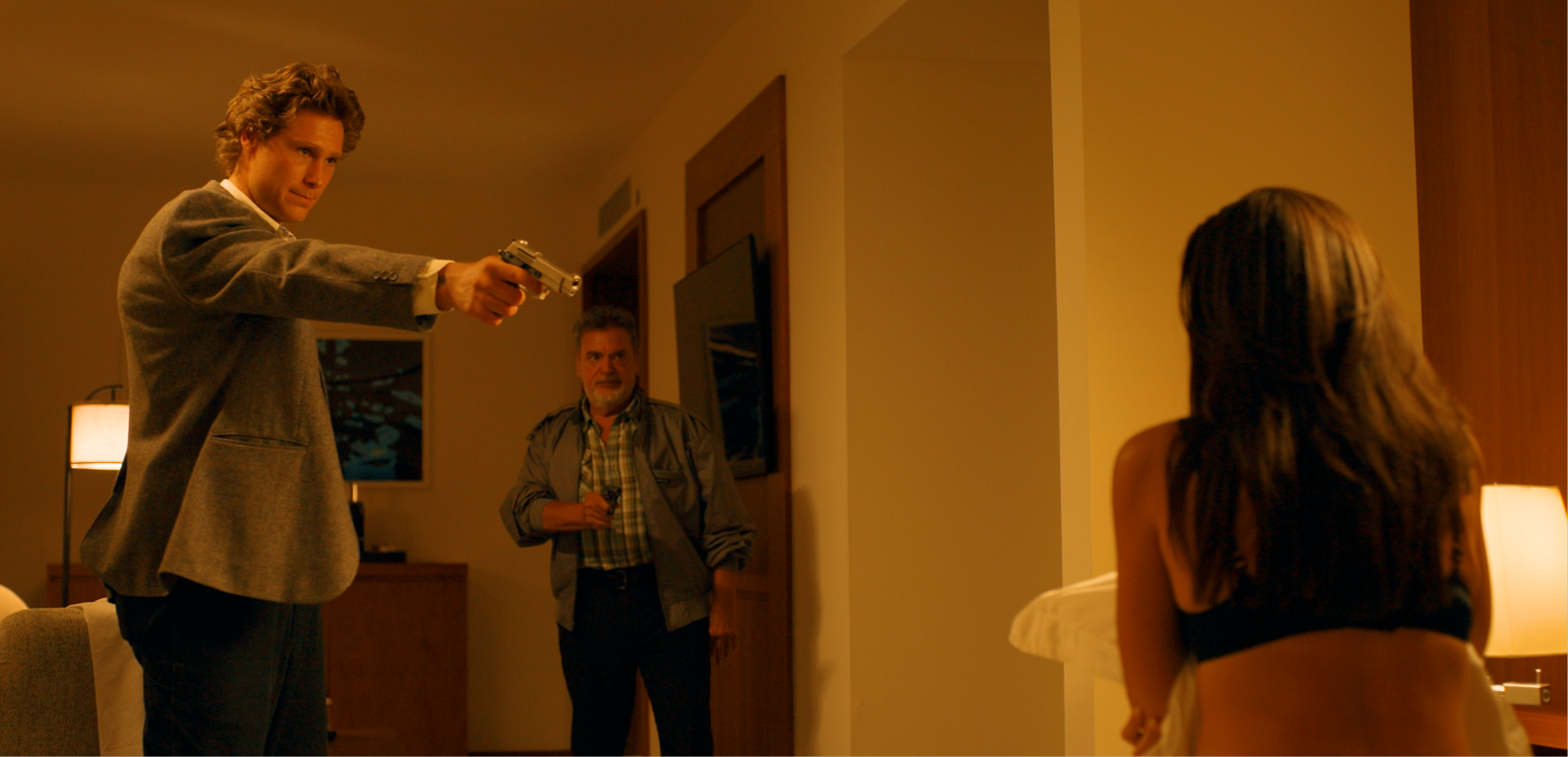 Sal, Paulie, and Renee discuss the situation in the Langham Hotel Suite