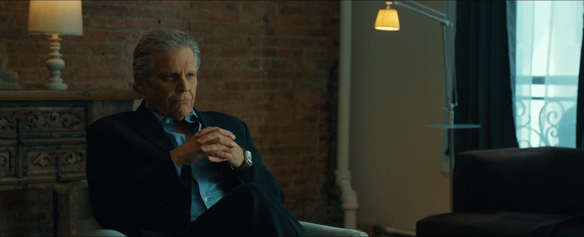 Middleman aka Joel Jones, interviews Cooper aka Adam Pine