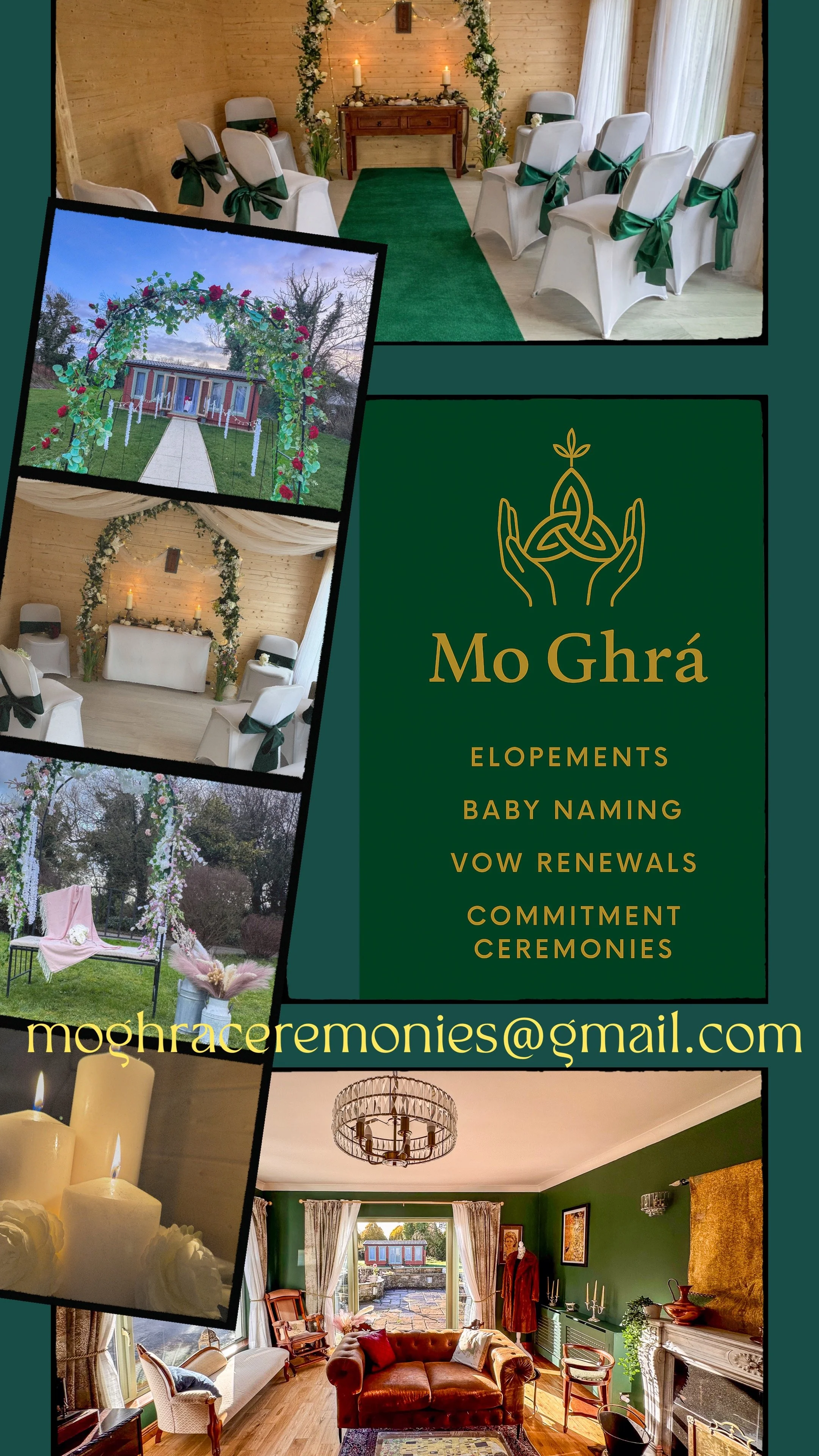 new ceremony venue in kildare. have your ceremony outdoors or indoors . beautiful surroundings for photos