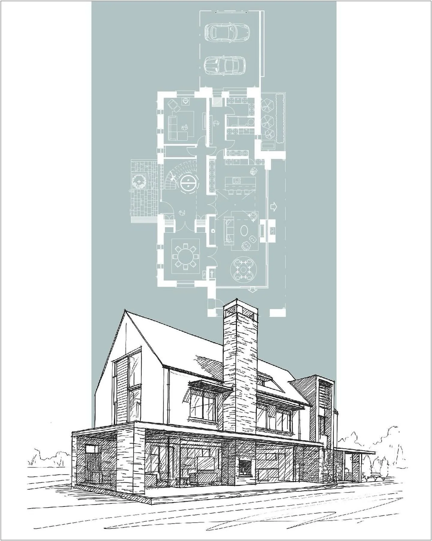 ✨ Proposed new rural dwelling outside Hillsborough, Co. Down ✨
An expansive family home designed to embrace countryside living — complete with detached garage and stables. Set within a private rural site, the home enjoys unspoilt views over the