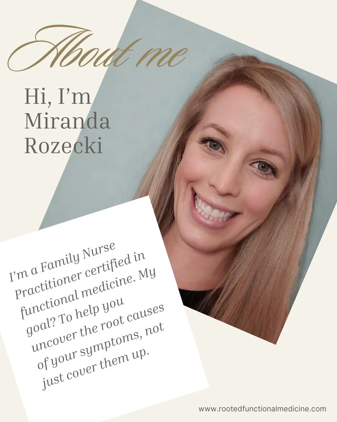 I&rsquo;m Miranda, a Family Nurse Practitioner with training in both conventional and functional medicine. My mission is to help you uncover the root causes of your health concerns so you can feel truly balanced and thrive.

This clinic is built on t