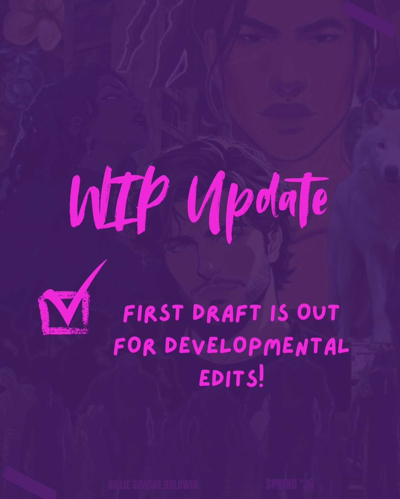 Very excited to have completed the first draft and read through! These characters really surprised me at times and I&rsquo;m very satisfied with their journey so far &mdash; even if they went off script for like eight chapters 😅. My initial goal was