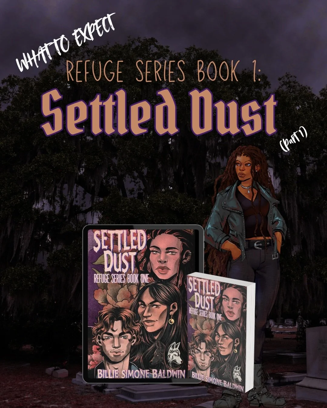 There is still time to signup for an ARC! The dust settles on May 15th.
.
Cover art: @femkeneriart 
Character art: @oddeum 
.
.
.
#dystopianromance #paranormalromancebooks #diversereads #queerromancebooks
