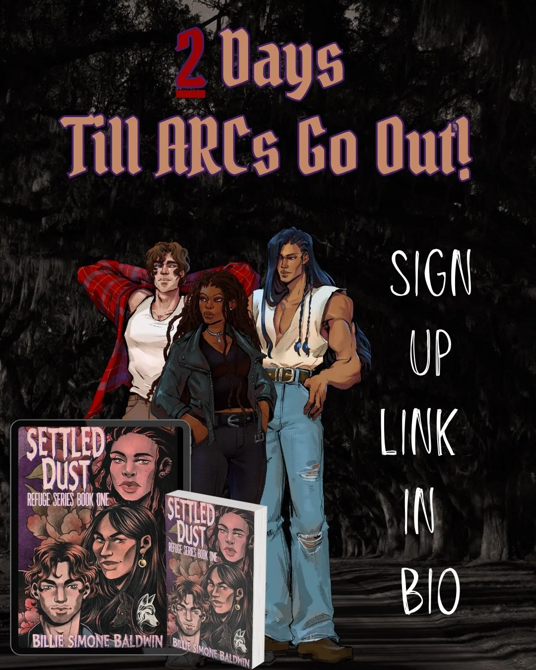 I cannot believe it&hellip;TWO days is when I begin sending ARCs! Still time to sign up! 
.
.
#paranormalromancebooks #dystopianromance #queerromancebooks #diversereads #bipocauthor