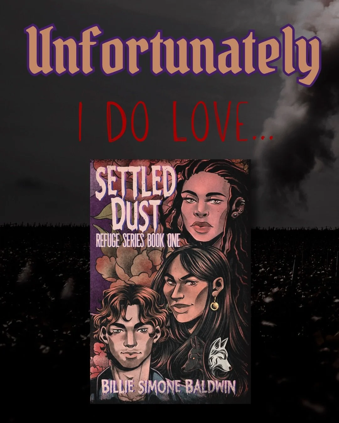 Am I too late with this? Oh well&hellip;.SETTLED DUST is OUT NOW! 🫶🏾
.
Art credits: @femkeneriart @oddeum 
.
#paranormalromance #paranormalromancebooks #queerromance #diversereads