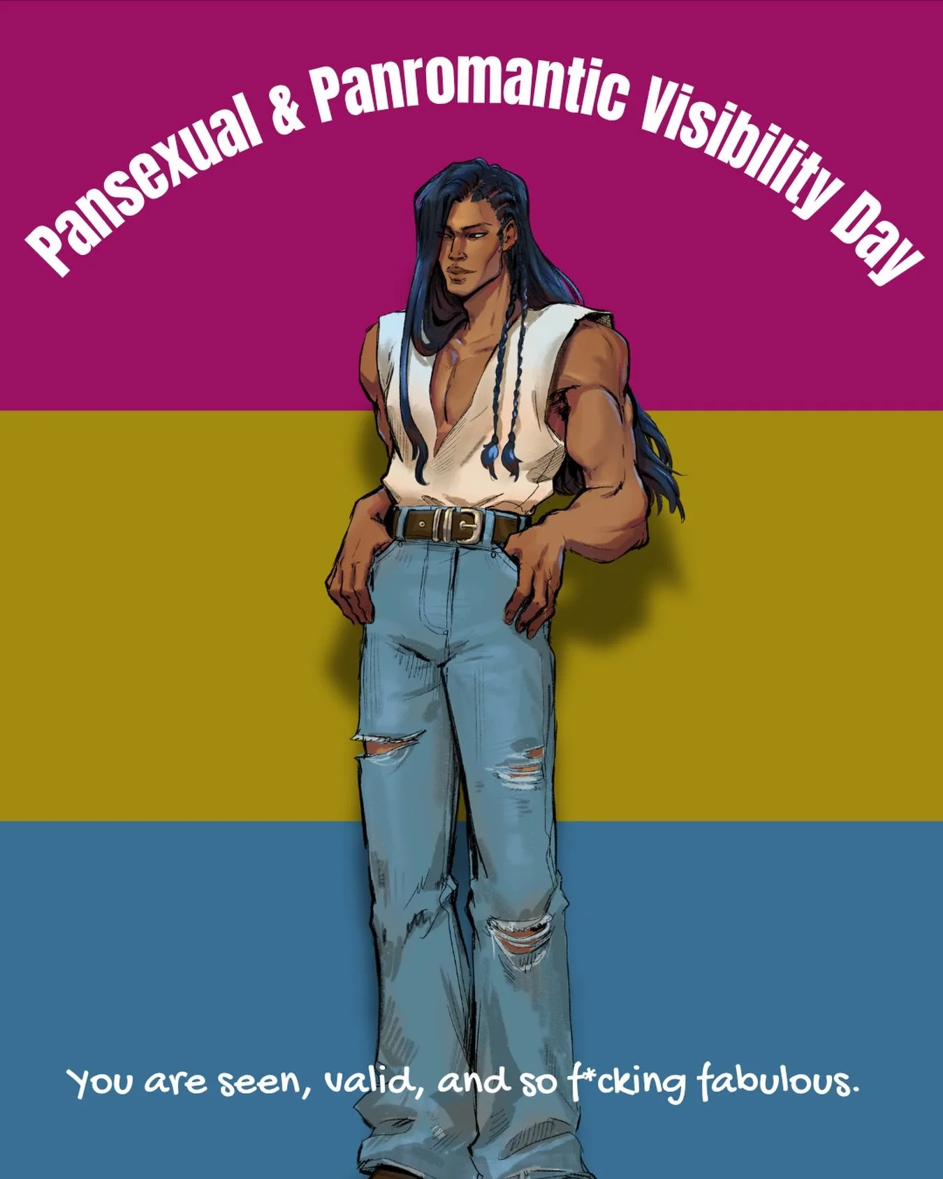 🩷💛🩵
This bi/omnisexual loves our whole rainbow but a special shout out to my pan bbs today! 🫶🏾