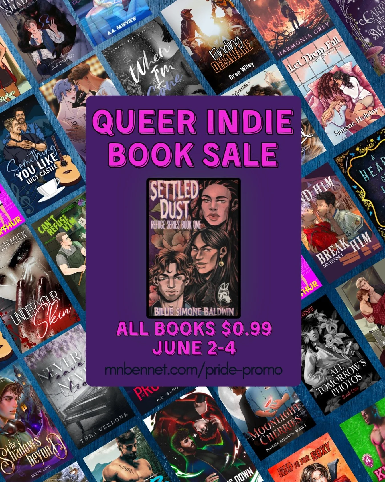 Some of you have already noticed but - I&rsquo;m participating in a huge Queer Indie sale! SETTLED DUST and almost 200 other books are JUST $.099! Link in bio! HAPPY PRIDE 💪🏾🏳️&zwj;⚧️🏳️&zwj;🌈
.
.
#paranormalromance #queerromancebooks #queerroman