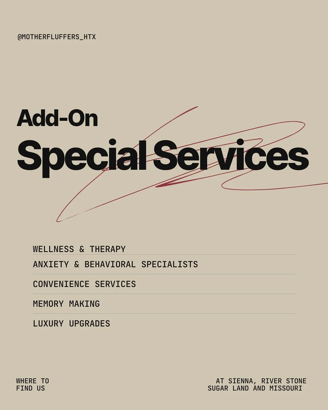 A little extra pampering never hurt anyone 
 Check out our add-on services and treat your dog to the full Mother Fluffers experience! 
  Book their grooming at Mother Fluffers today!
•
•
•
•
#mobilepet #mobilepetgroom
#MotherFluff