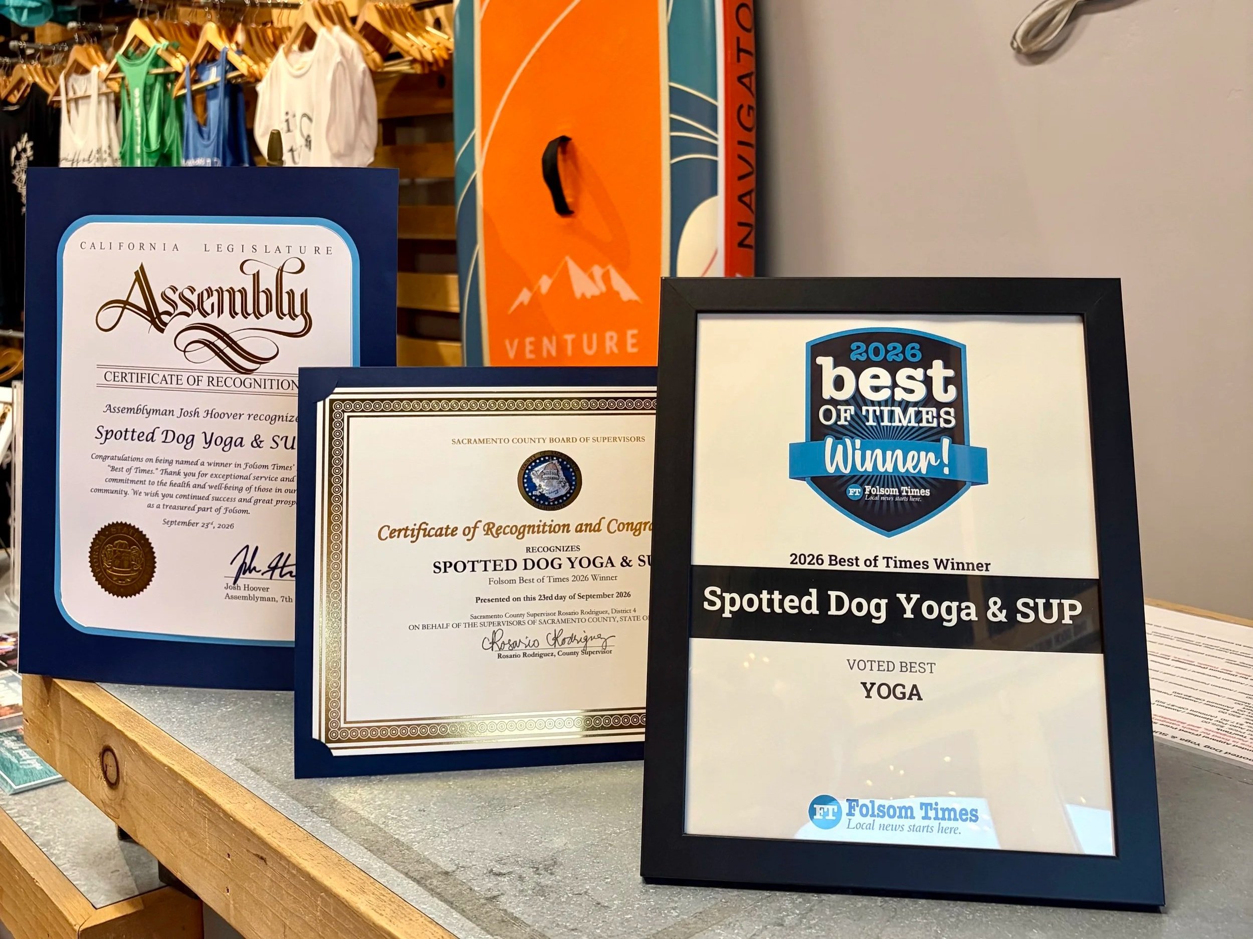Spotted Dog Named "Best Yoga Studio" in Best of Folsom Awards!